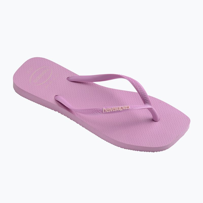 Dámske žabky Havaianas Square Logo Pop Up fresh lavender 8