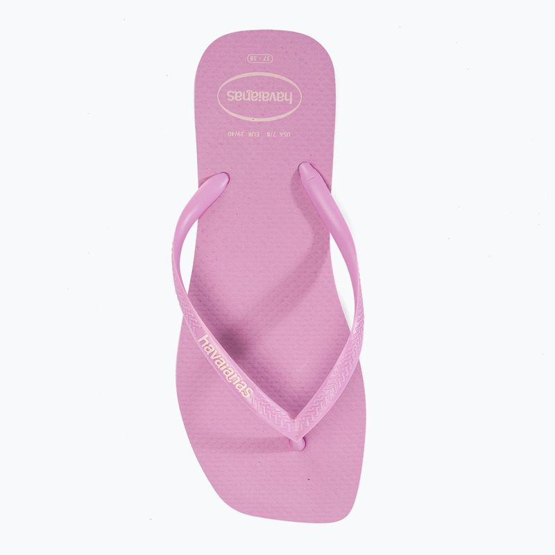 Dámske žabky Havaianas Square Logo Pop Up fresh lavender 5