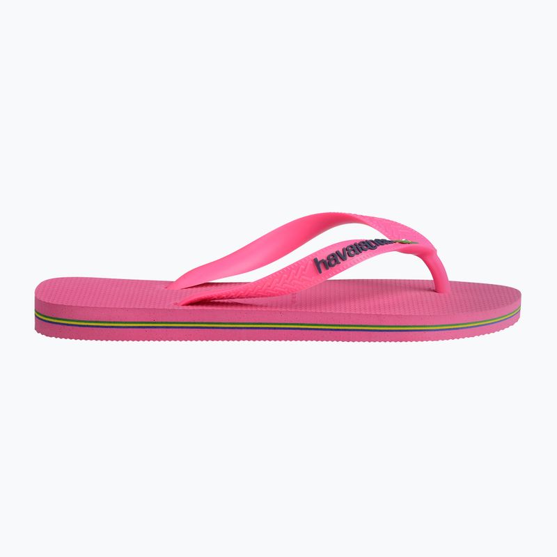 Havaianas Brasil Logo Neon žabky pink flux / pink flux 9