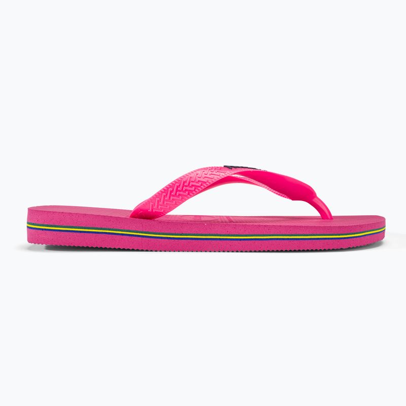 Havaianas Brasil Logo Neon žabky pink flux / pink flux 4