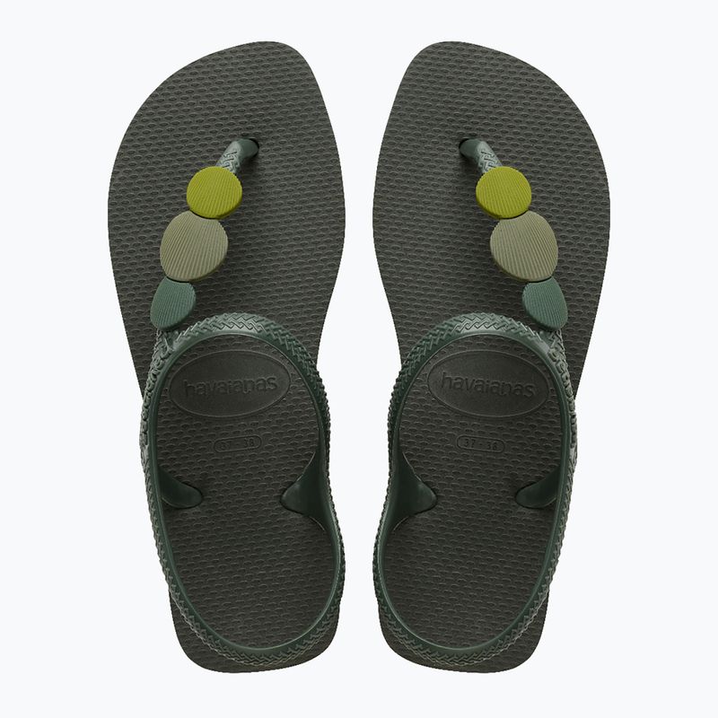 Havaianas Flash Urban Plus dámske sandále olivovo zelené 4