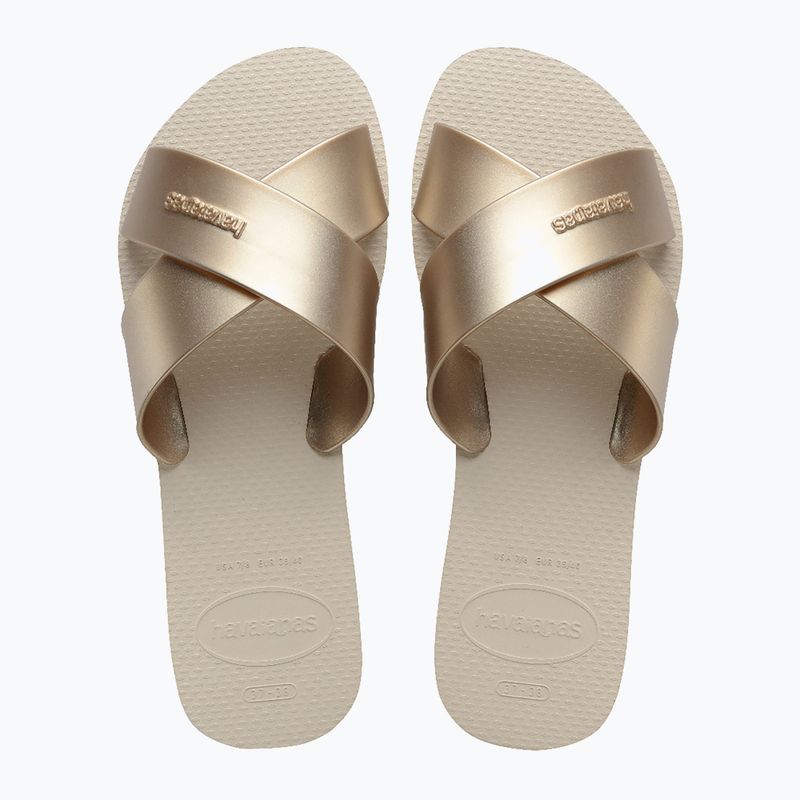 Dámske žabky Havaianas Aqua Metallic beige 3