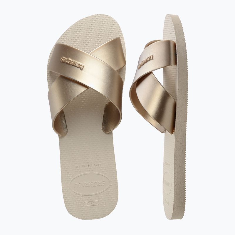 Dámske žabky Havaianas Aqua Metallic beige 4