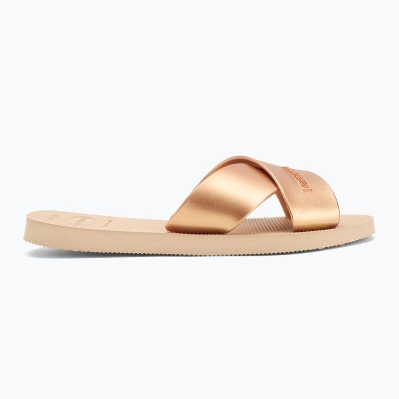 Dámske žabky Havaianas Aqua Metallic golden 2