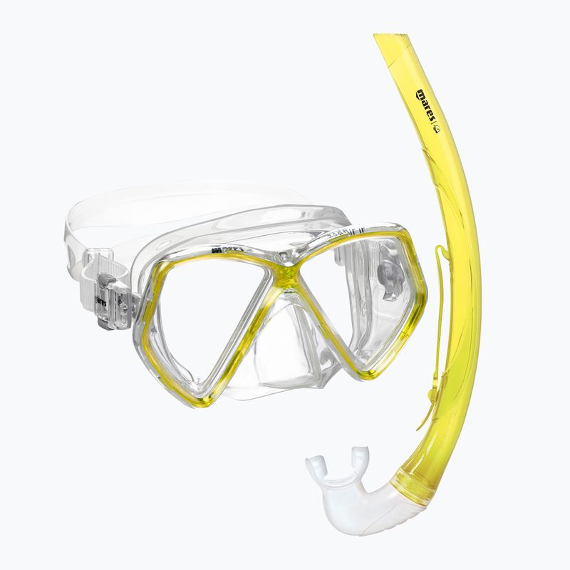 Súprava na šnorchlovanie detská Mares Combo Zephir Junior yellow/clear