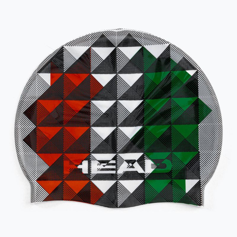 Detská plavecká čiapka HEAD Flag Suede Rhoumb šedo-zelená 455288