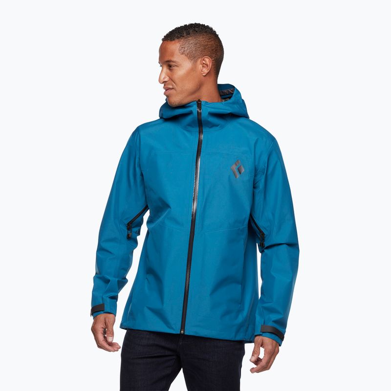 Black Diamond Liquid Point pánska hardshellová bunda modrá APK8494015SML1