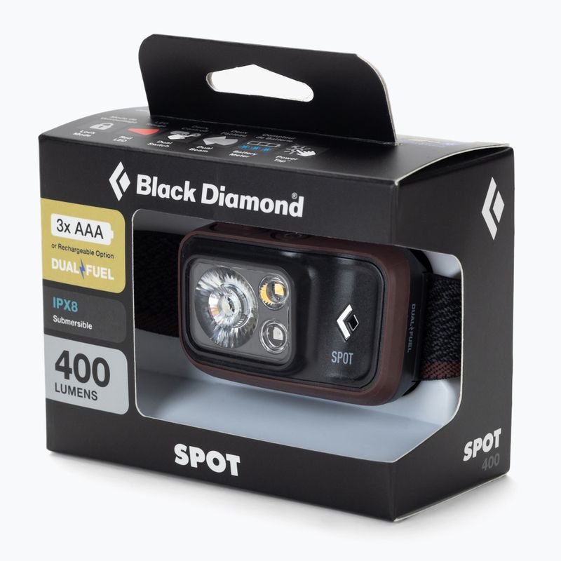 Hnedá hlavová baterka Black Diamond Spot 400 BD6206726018ALL1