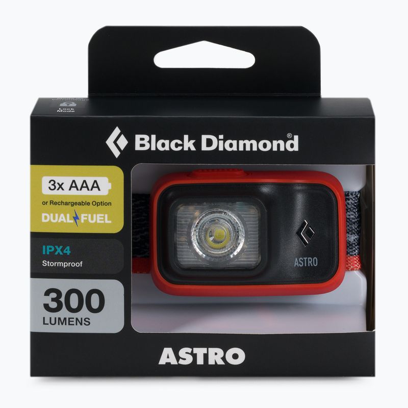 Čelová baterka Black Diamond Astro 300 červená BD6206748001ALL1 2