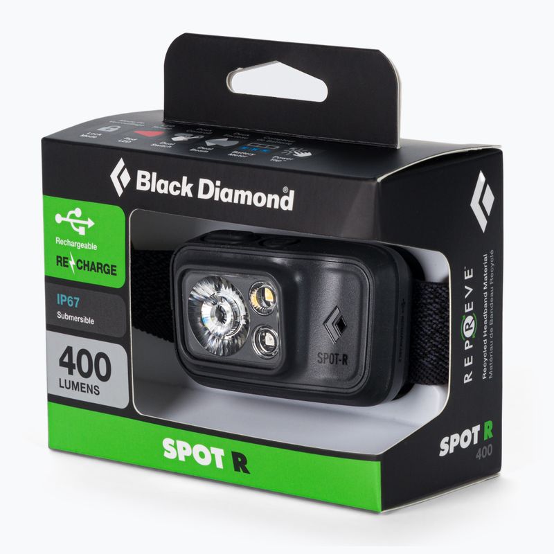 Hlavová baterka Black Diamond Spot 400-R sivá BD6206760004ALL1