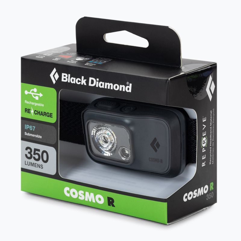 Čelová baterka Black Diamond Cosmo 350-R sivá BD6206770004ALL1