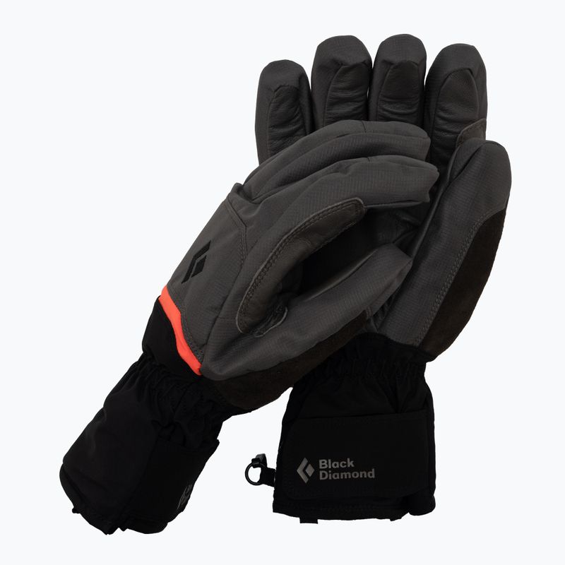 Lyžiarske rukavice Black Diamond Mission black/grey BD8019162011LRG1