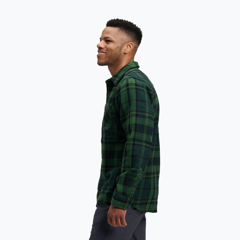 Pánske trekingové tričko Black Diamond Project Heavy Flannel palm green/anthracite plaid 3
