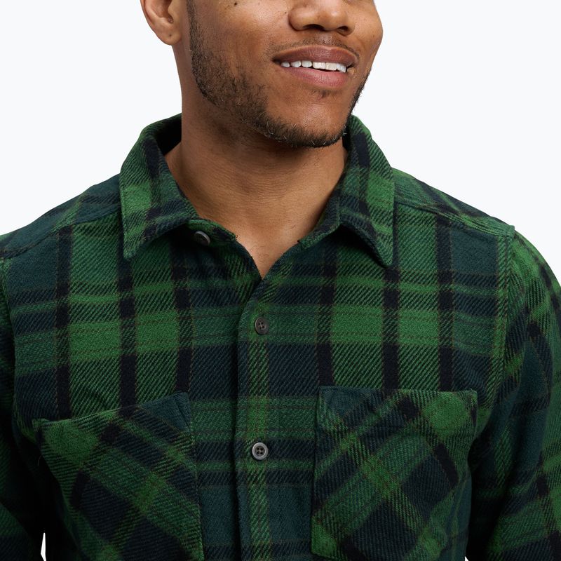 Pánske trekingové tričko Black Diamond Project Heavy Flannel palm green/anthracite plaid 4