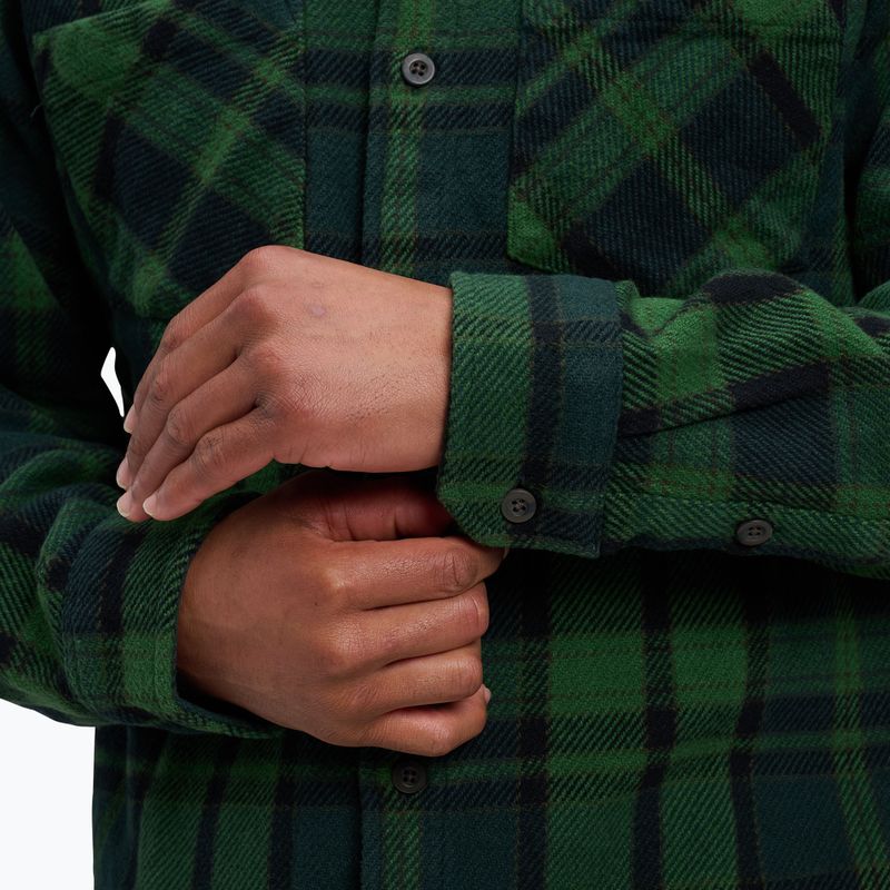 Pánske trekingové tričko Black Diamond Project Heavy Flannel palm green/anthracite plaid 5