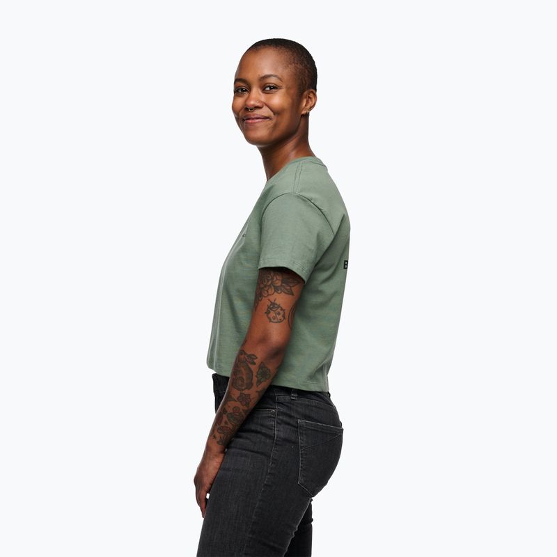Dámske tričko Black Diamond Faded Crop laurel green 2