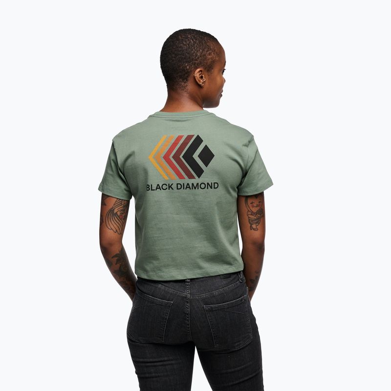 Dámske tričko Black Diamond Faded Crop laurel green 3