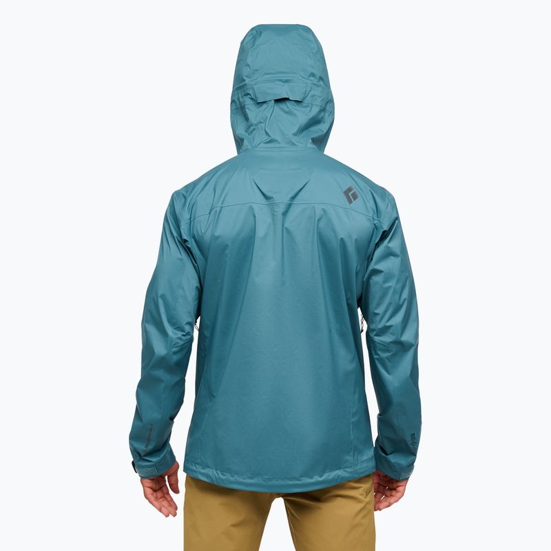 Pánska bunda do dažďa Black Diamond Fineline Stretch Shell creek blue 2