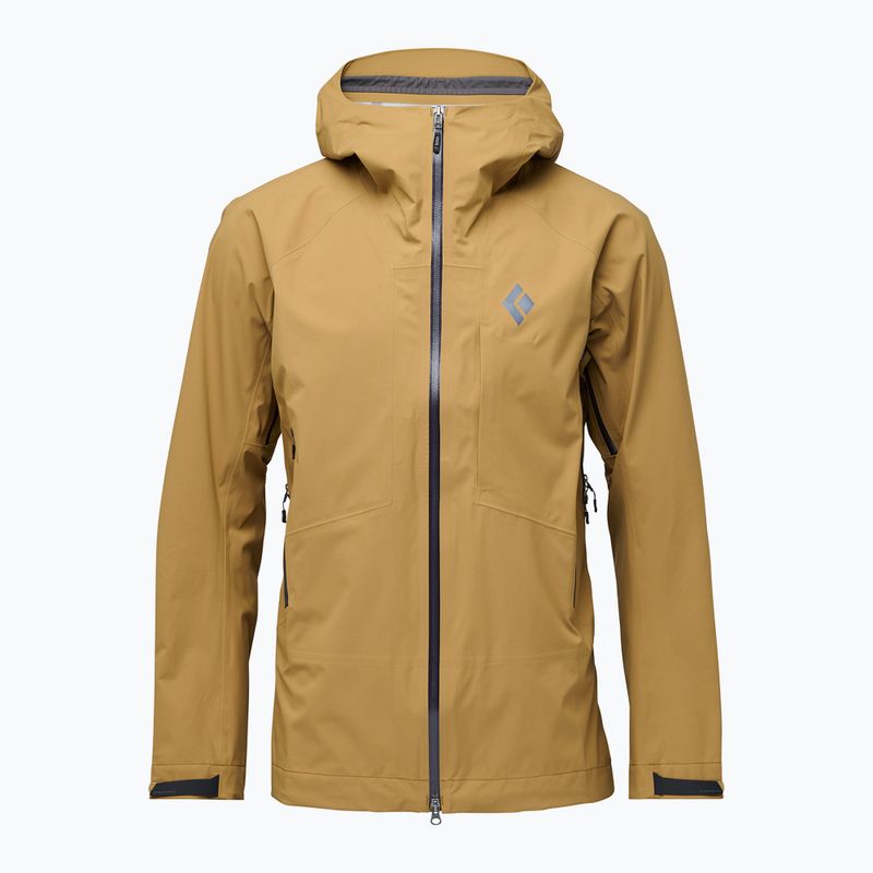 Pánska bunda do dažďa Black Diamond Highline Stretch Shell flax 10