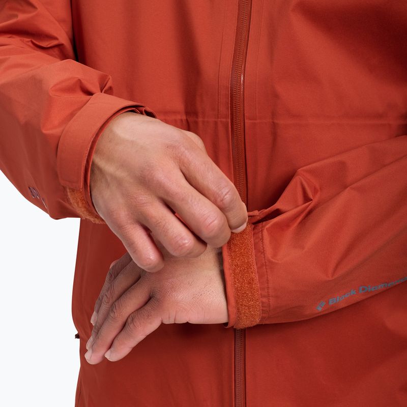 Pánska nepremokavá bunda Black Diamond Fineline Stretch burnt sienna 7