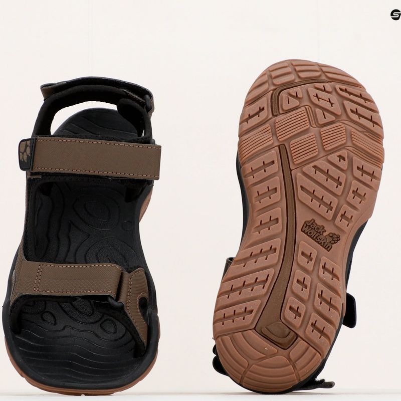 Jack Wolfskin Lakewood Cruise hnedé pánske trekové sandále 4019011 17