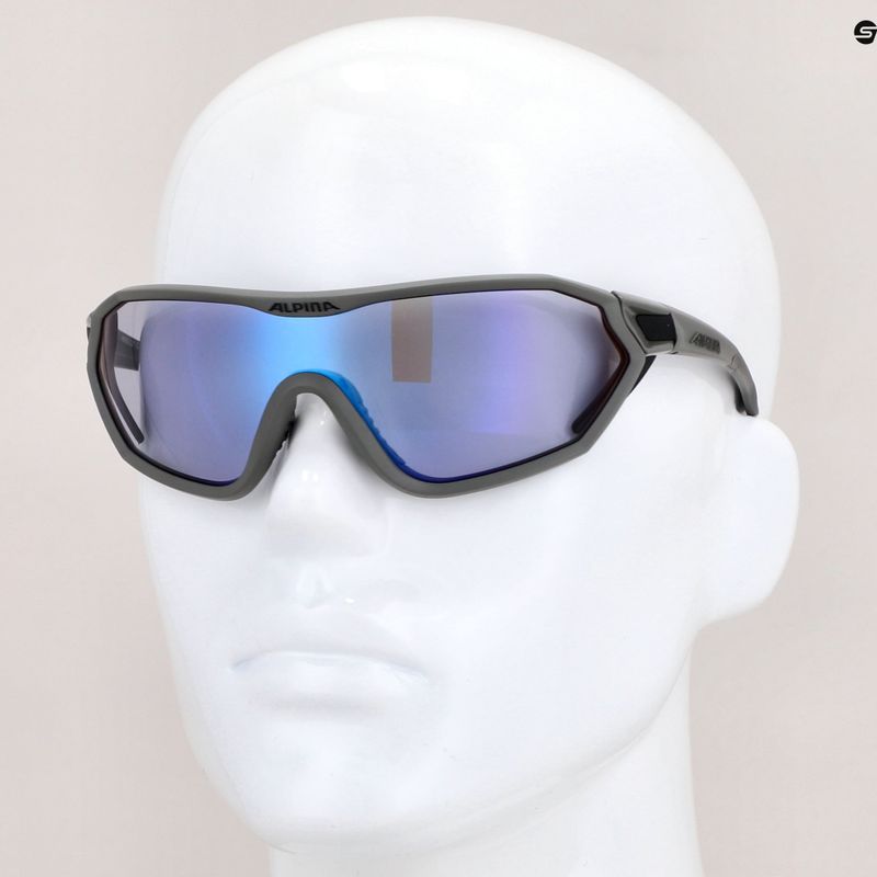 Cyklistické okuliare Alpina S-Way VM moon-grey matt/blue mirror 7