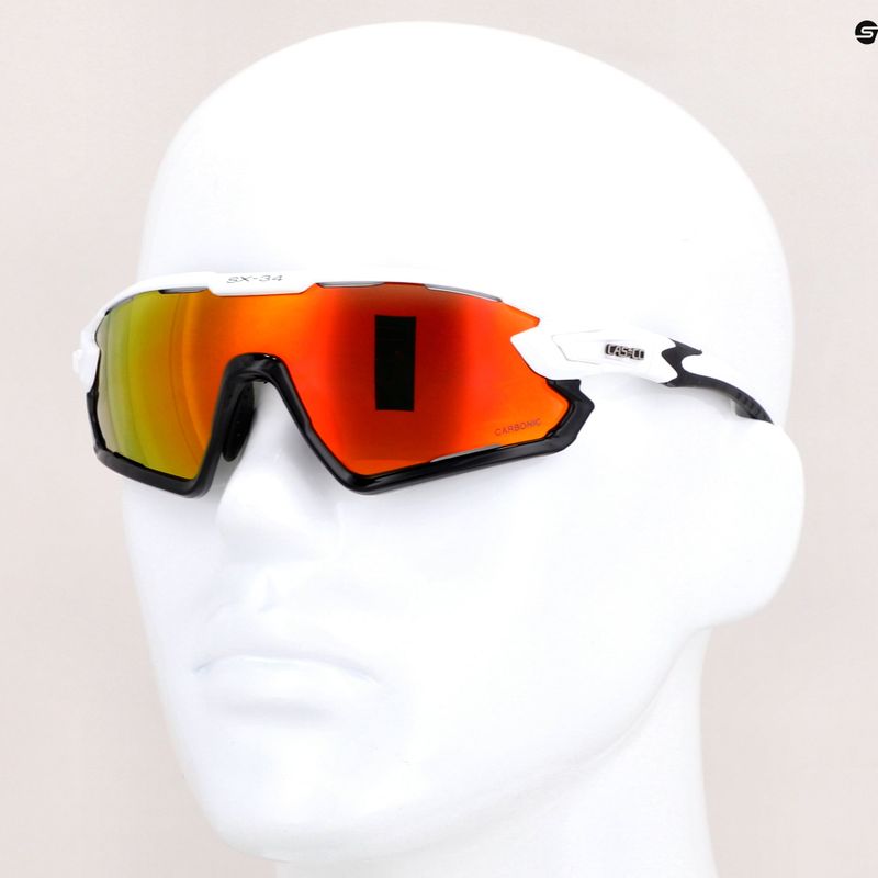 Cyklistické okuliare CASCO SX-34 Carbonic white 09.1320.30 8