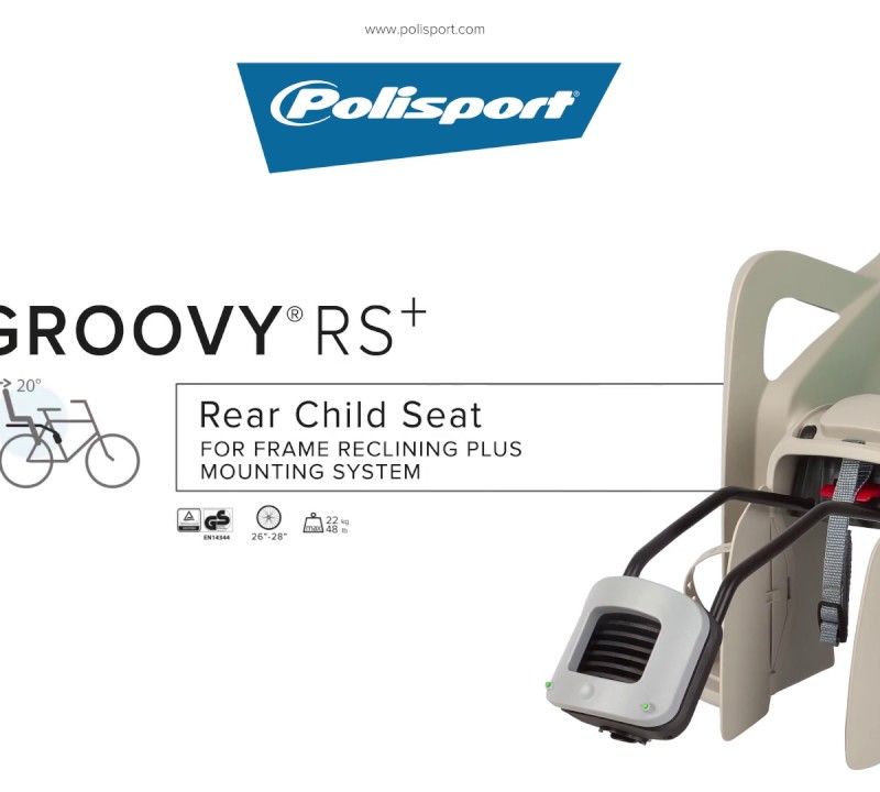 Polisport Groovy RS+ sedadlo na zadný rám béžovo zelená FO 8640700008 3