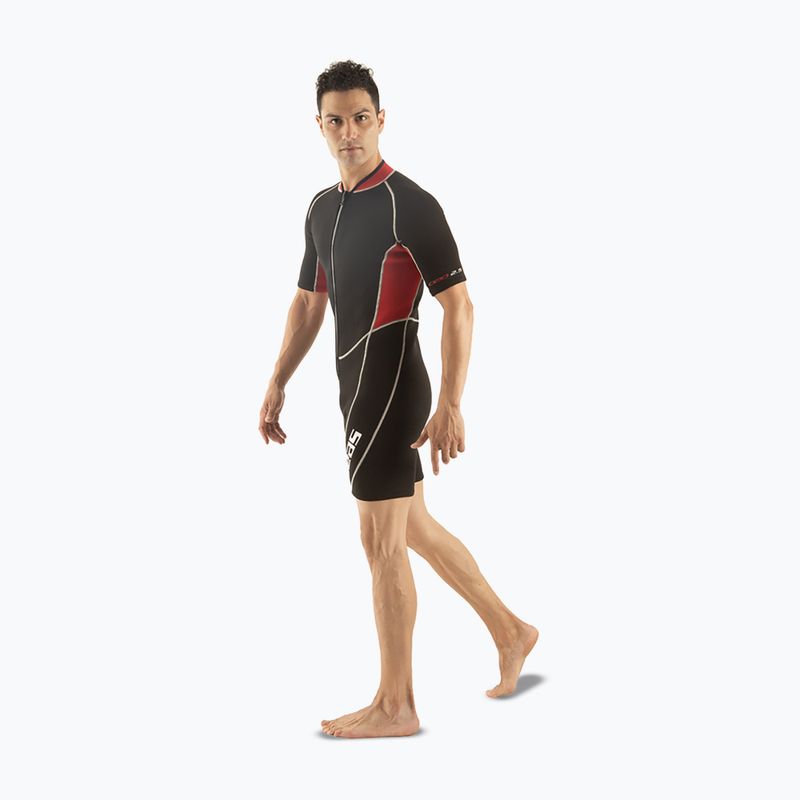 Pánsky plavecký neoprén  SEAC Shorty Ciao 2,5 mm black/red 4