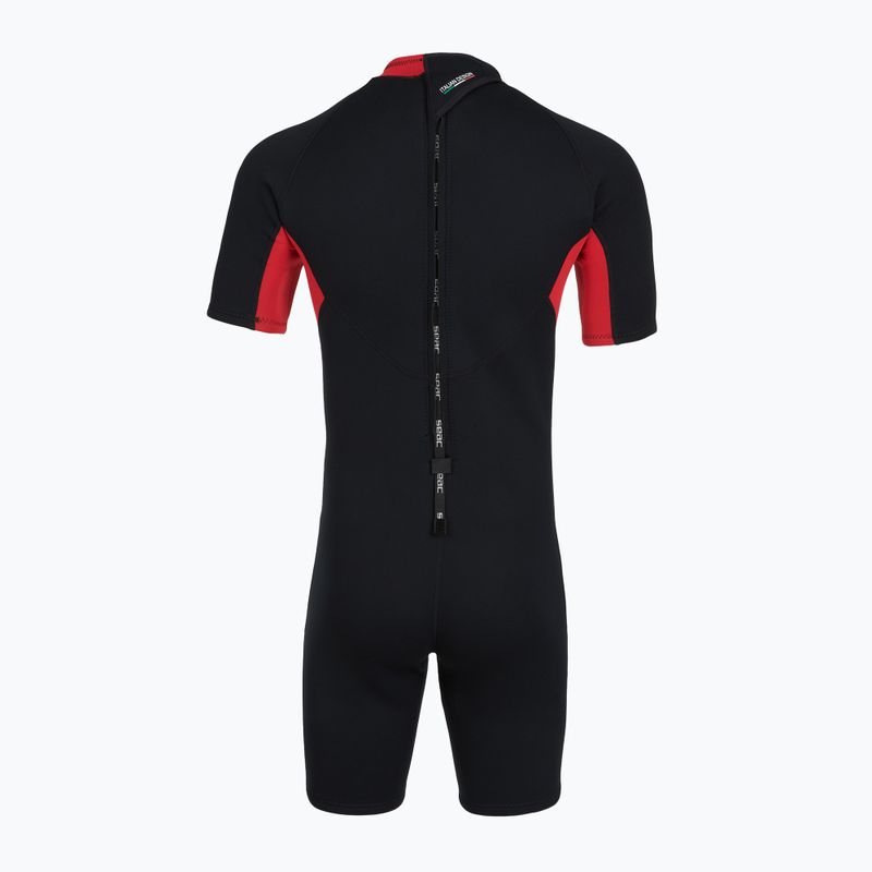 Pánsky plavecký neoprén SEAC Shorts Relax 2.2 mm black/red 3