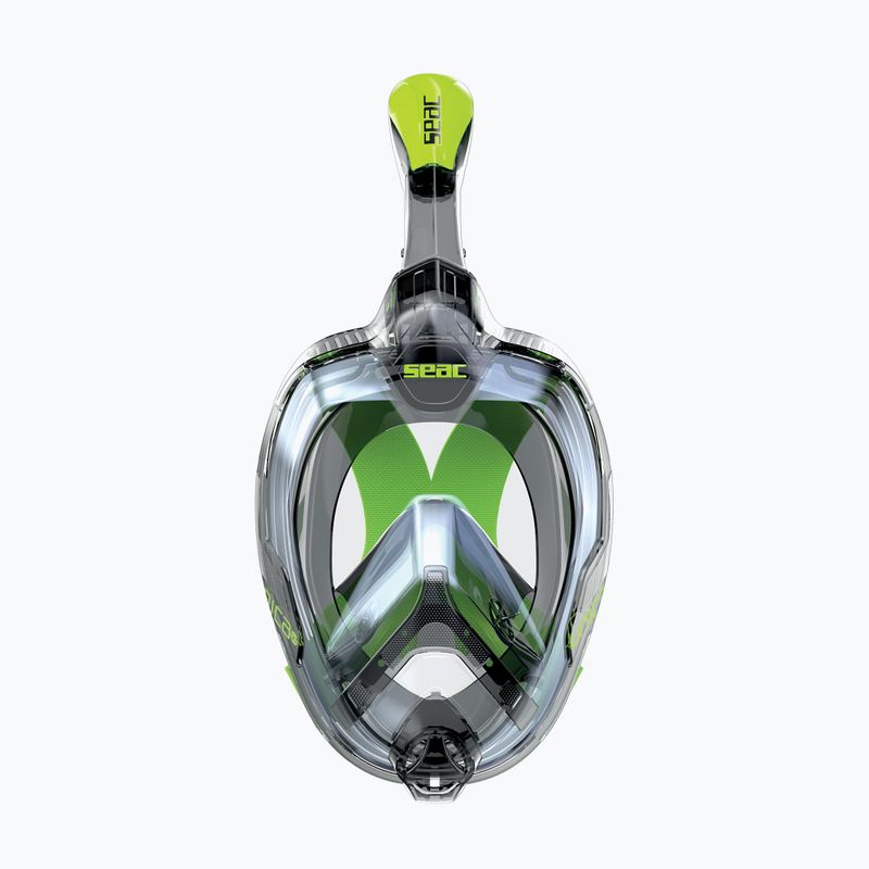 Celotvárová maska na šnorchlovanie SEAC Magica grey clear/green lime 2