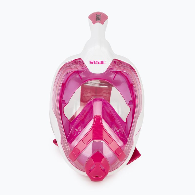 Celotvárová maska na šnorchlovanie SEAC Magica white/pink 2