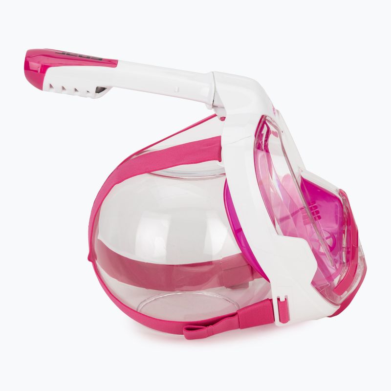 Celotvárová maska na šnorchlovanie SEAC Magica white/pink 3