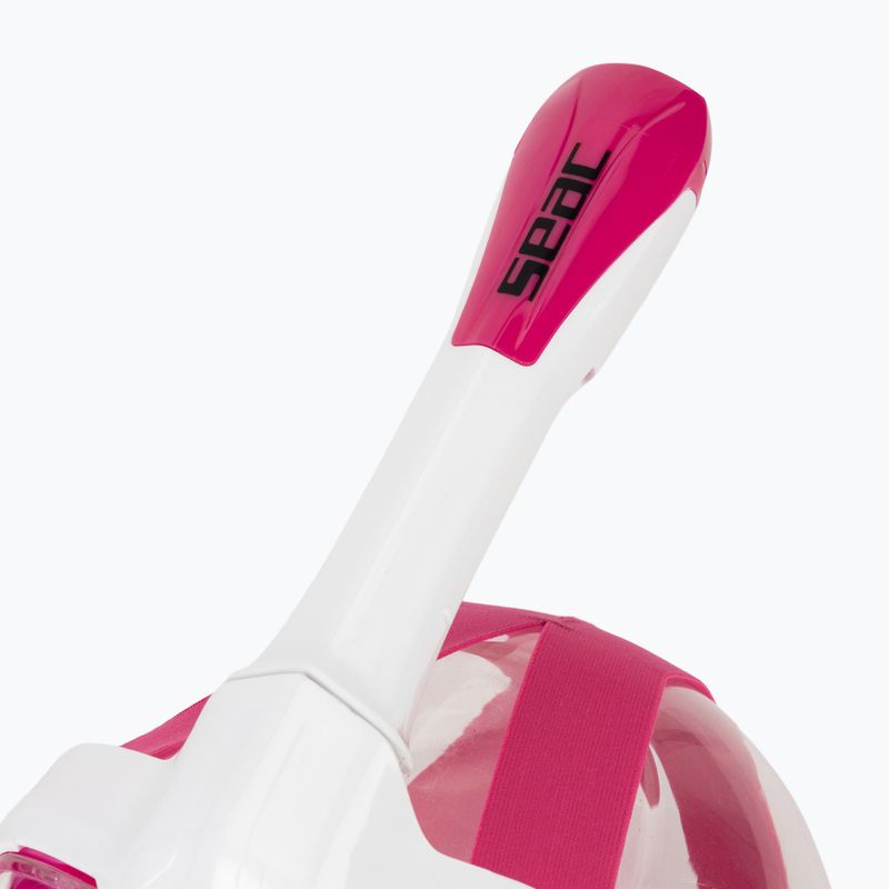 Celotvárová maska na šnorchlovanie SEAC Magica white/pink 5