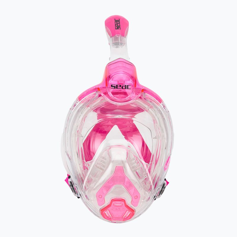 Celotvárová maska na šnorchlovanie detská SEAC Magica black silicone/pink 2