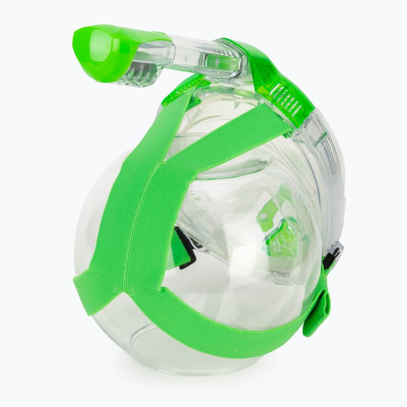 Detská celotvárová maska na šnorchlovanie SEAC Libera lime transparent/lime 4