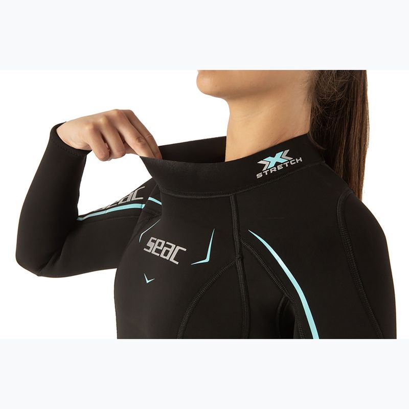 Dámsky potápačský neopren SEAC Feel-S 3 mm black/light blue 5