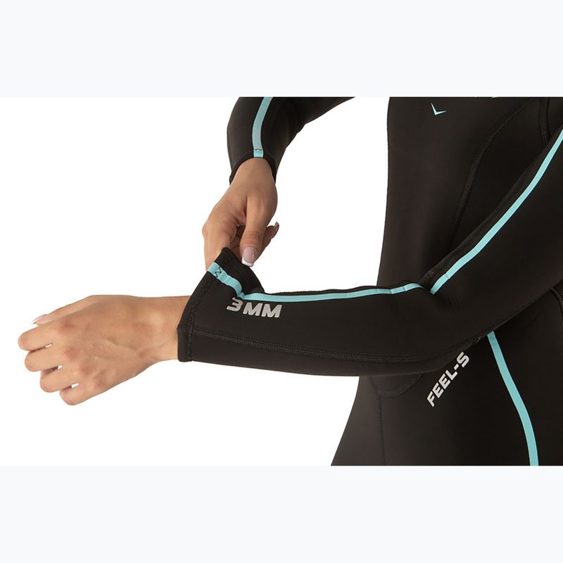 Dámsky potápačský neopren SEAC Feel-S 3 mm black/light blue 8