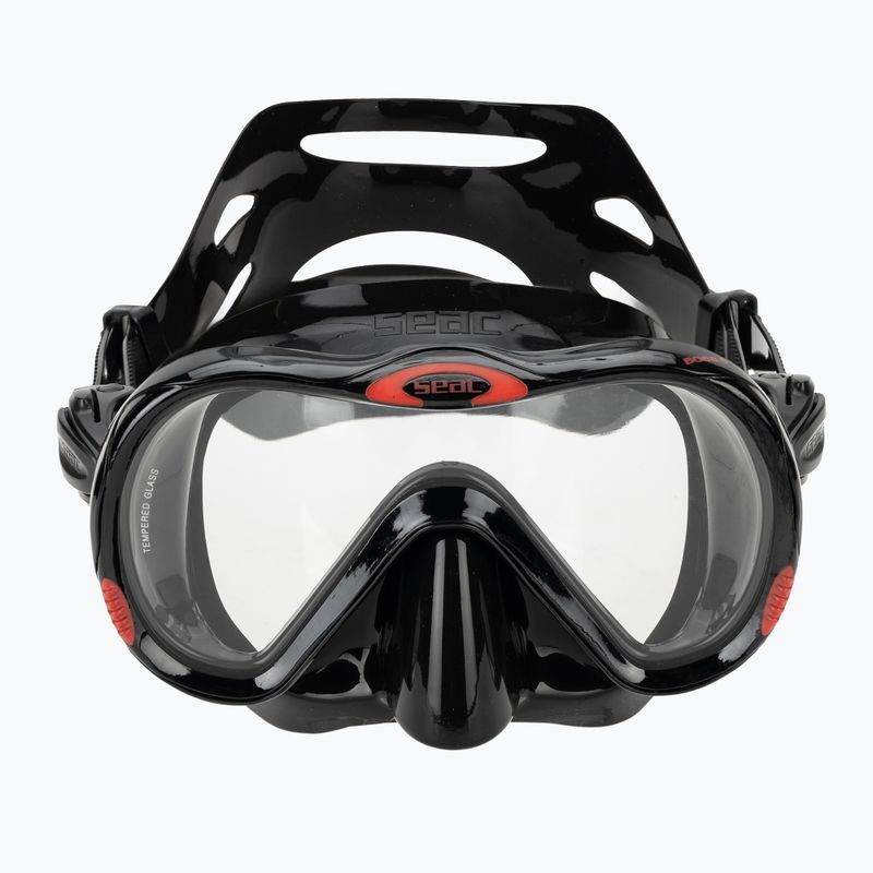 Šnorchlovacia maska Seac Boss black/red 2