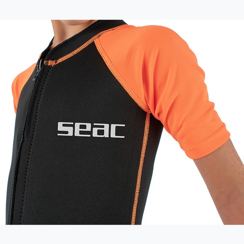 Detský plavecký neoprén SEAC Dolphin Shorty 1,5 mm black/orange 7