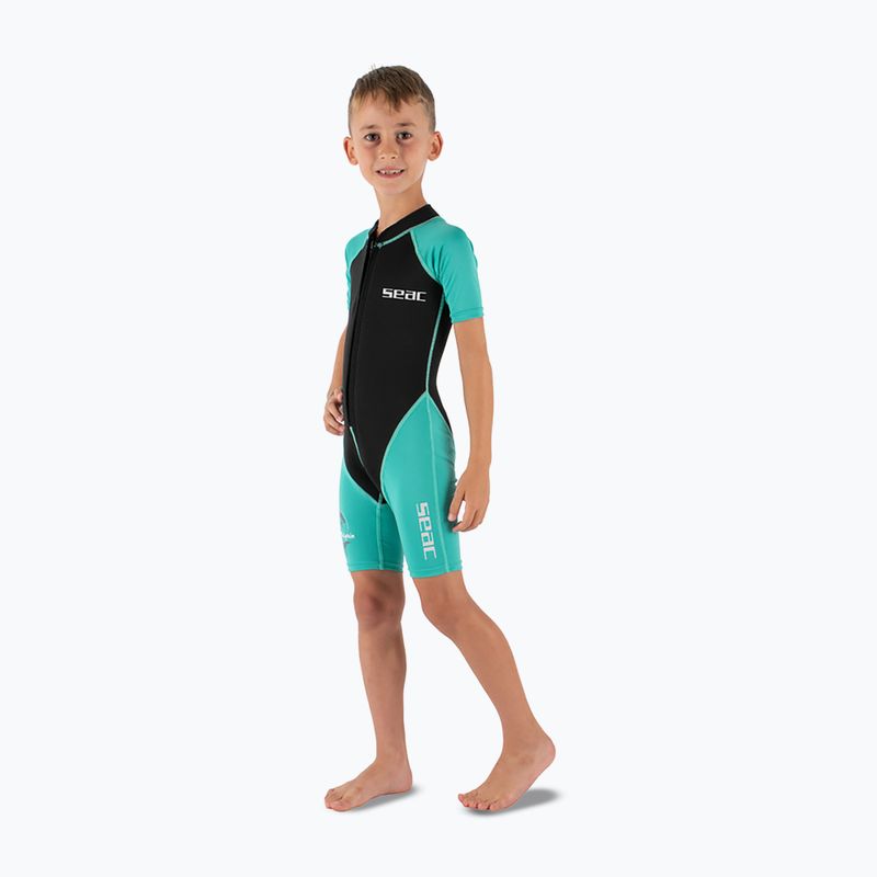 Detský plavecký neoprén SEAC Dolphin Shorty 1,5 mm black/tiffany 4