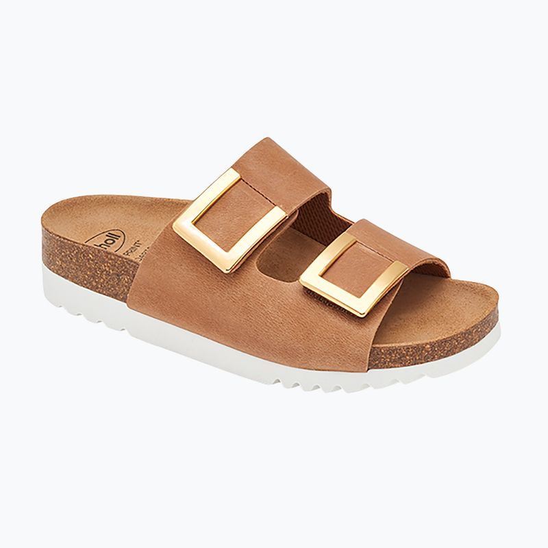 Dámske šľapky Scholl Montery 2 Straps Ad Med cognac