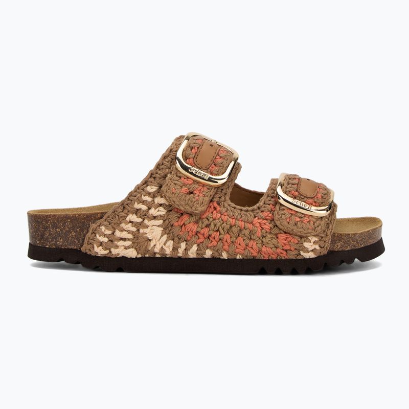 Dámske nazúvaky Scholl Noelle Crochet bude/light brown/cognac 2
