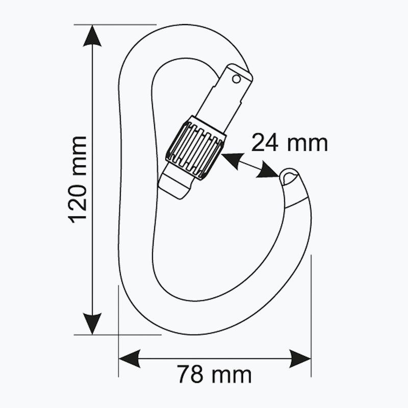 Karabínka CAMP Atom Lock gun metal 3