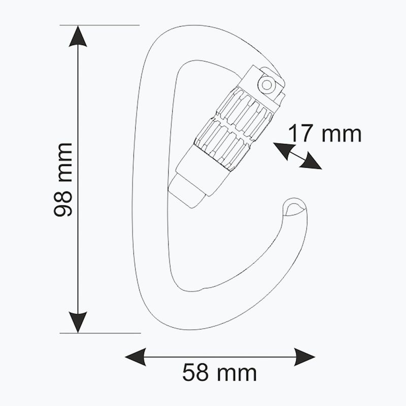 Karabínka CAMP Orbit 2Lock gun metal/orange 4
