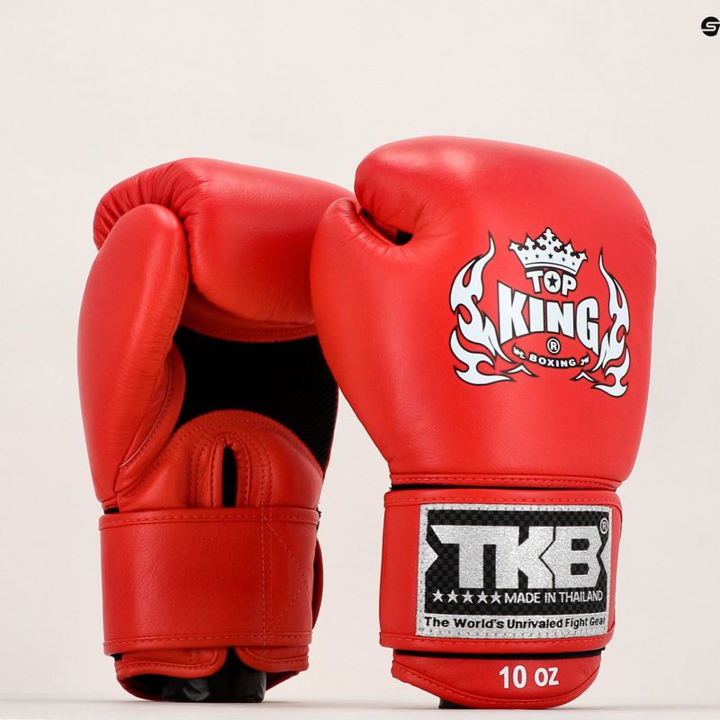Boxerské rukavice Top King Muay Thai Ultimate Air červené TKBGAV-RD 7
