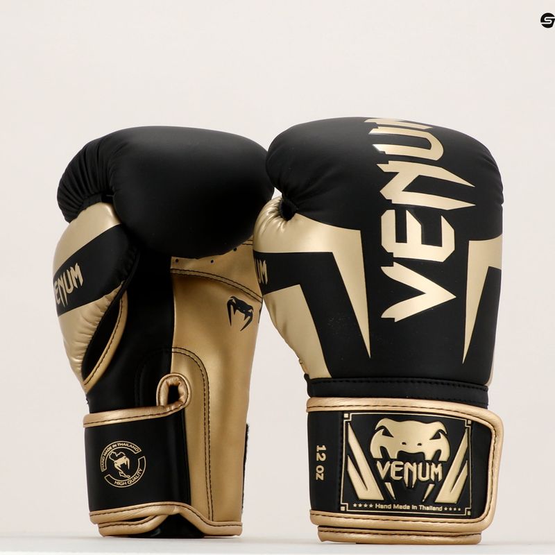 Pánske boxerské rukavice Venum Elite čierno-zlaté VENUM-1392 10