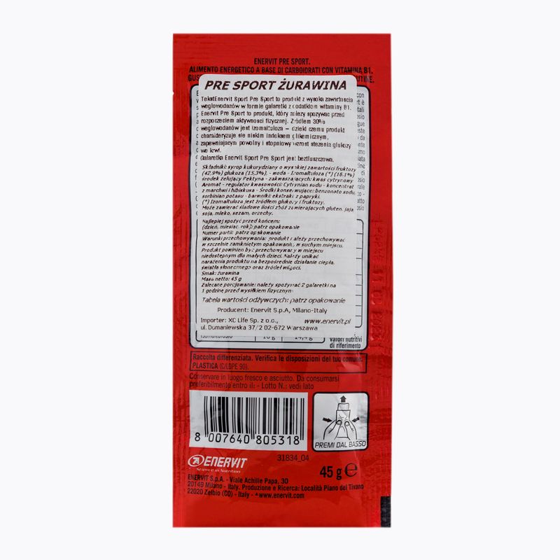 Pre Sport Enervit sacharidy 45g brusnice 98595 2