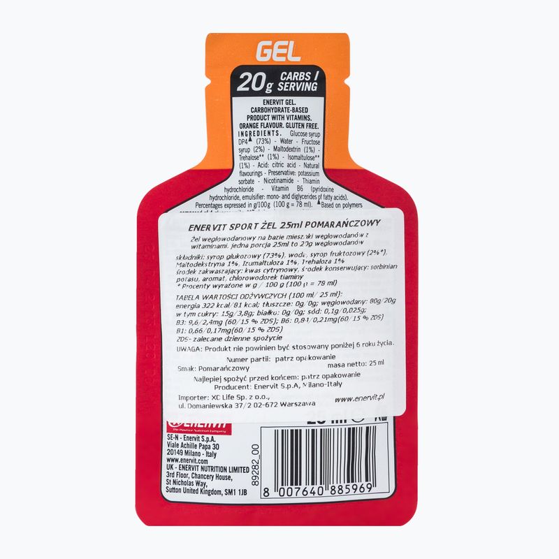 Enervit energetický gél 25ml oranžový 98888 2