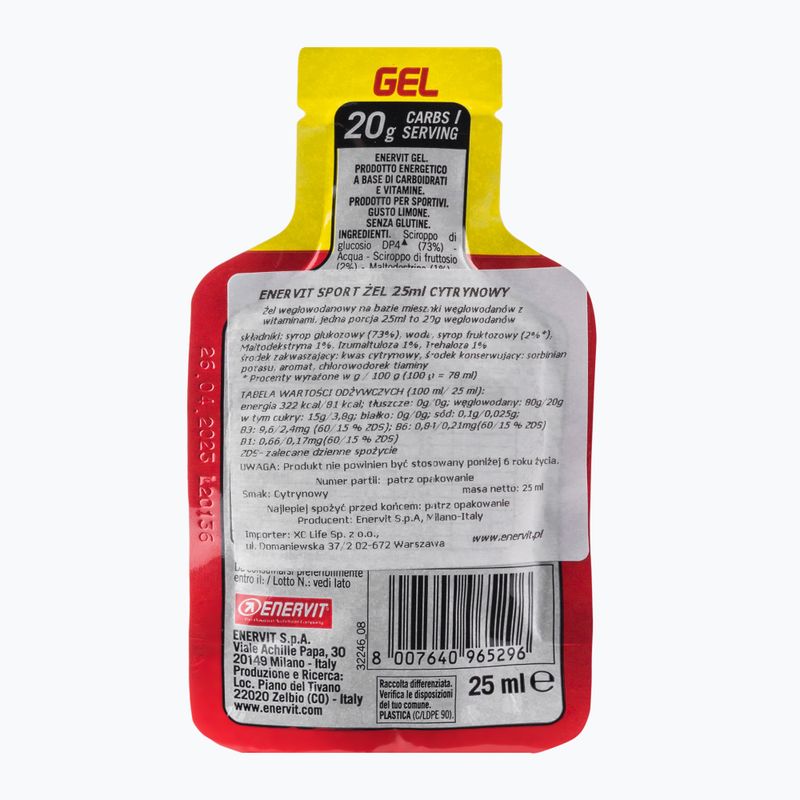 Enervit energetický gél 25ml citrón 96529 2